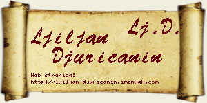 Ljiljan Đuričanin vizit kartica